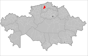 Район Шал акына на карте