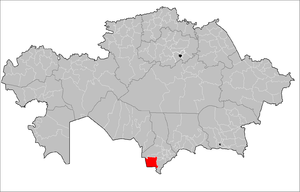 Шардаринский район на карте