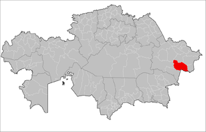 Тарбагатайский район, карта