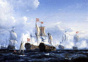 The Battle of Koge Bugt Painting by Viggo Faurholt.jpg