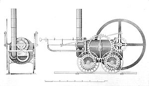 Trevithick's Coalbrookdale locomotive, 1803 (British Railway Locomotives 1803-1853).jpg