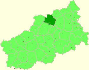 Удомельский район на карте