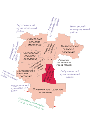 Муниципальное образование «Великодворское» на карте