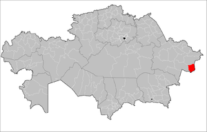 Зайсанский район на карте