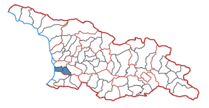 Район Грузии Озургетский район на карте
