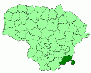 Шальчининкский район на карте