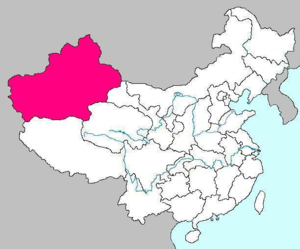 Синьцзян-Уйгурский автономный район на карте