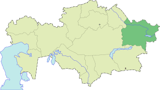 Восточно-Казахстанская область на карте