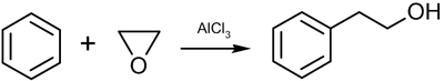Присоединение окиси этилена к бензолу
