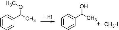 Расщепление (1-метоксиэтил)бензола