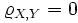 \varrho_{X,Y} = 0