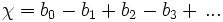 \chi=b_0 - b_1 + b_2 - b_3 +\, ...