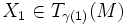 X_1\in T_{\gamma(1)}(M)