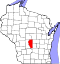 Map of Wisconsin highlighting Adams County.svg