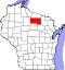 Map of Wisconsin highlighting Oneida County.svg