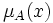 \mu_{A}(x) \ 