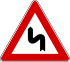 Italian traffic signs - doppia curva sx.svg