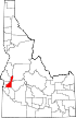 Map of Idaho highlighting Gem County.svg