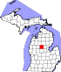 Map of Michigan highlighting Clare County.svg