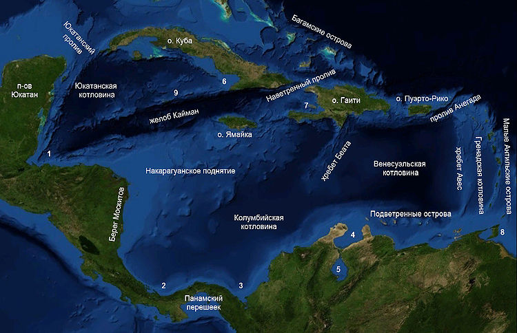 Caribbean Sea labeled ru.jpg