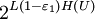 2^{L\left( {1 - \varepsilon_1 } \right)H\left( U \right)}