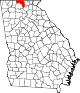 Округ Фэннин на карте штата.