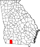 Округ Грэди на карте штата.