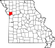 A state map highlighting Clay County in the northwestern part of the state.