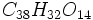 C_{38} H_{32} O_{14}\,\!