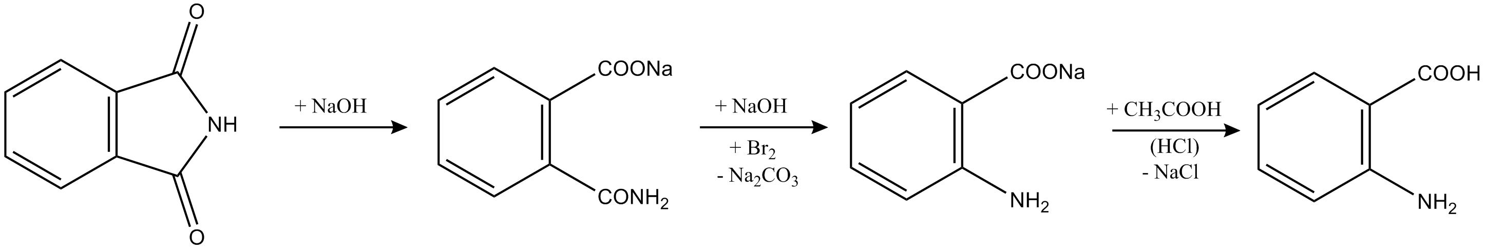 Получение антраниловой кислоты из нафталина. Синтез антраниловой кислоты из фталимида. Синтез фталимида из фталевой кислоты. Фталимид NAOH.