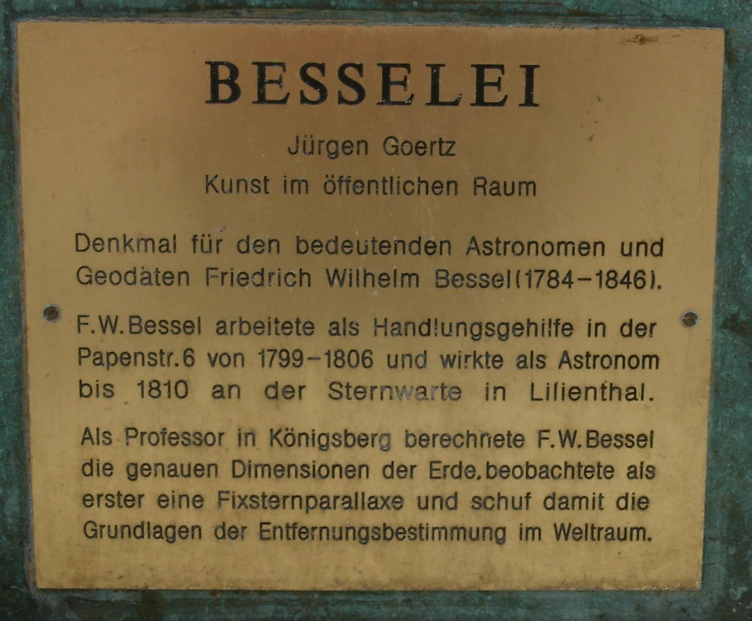 Доклад: Фридрих Вильгельм Бессель