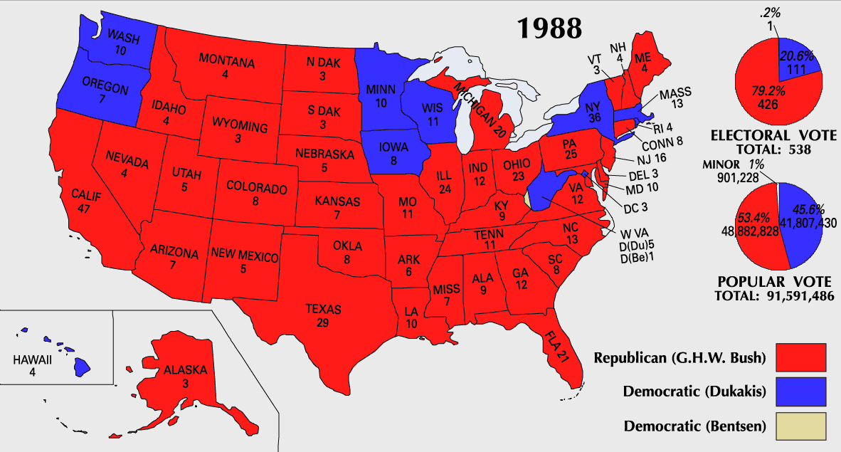Реферат: Президентские выборы в США 1988