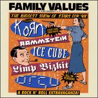 Обложка альбома «Family Values Tour '98» (Korn, Rammstein, Ice Cube, Orgy, Limp Bizkit, Incubus, )