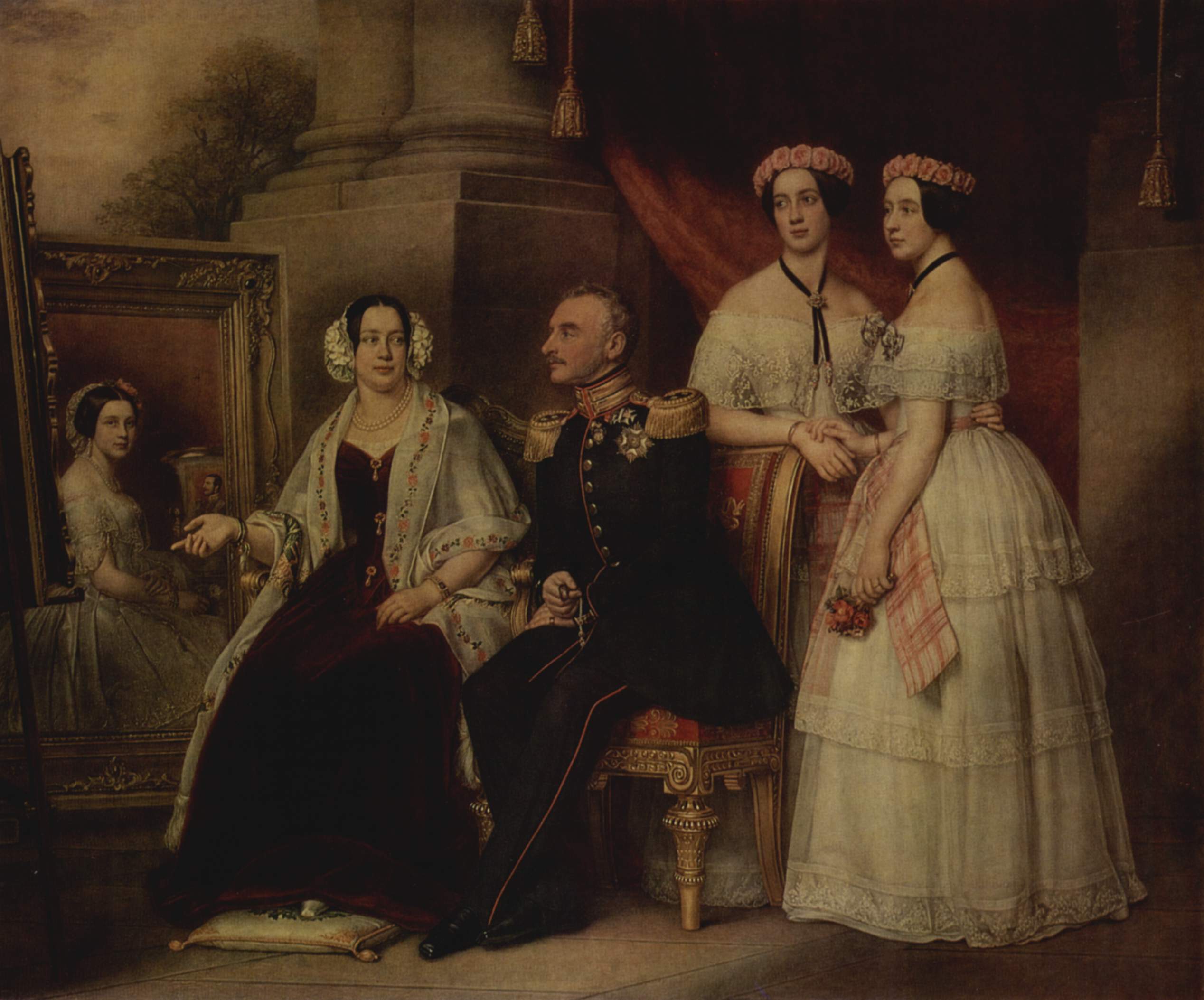 Благородные в 18 веке. Групповой портрет семьи герцога Йозефа Саксен-Альтенбургского.