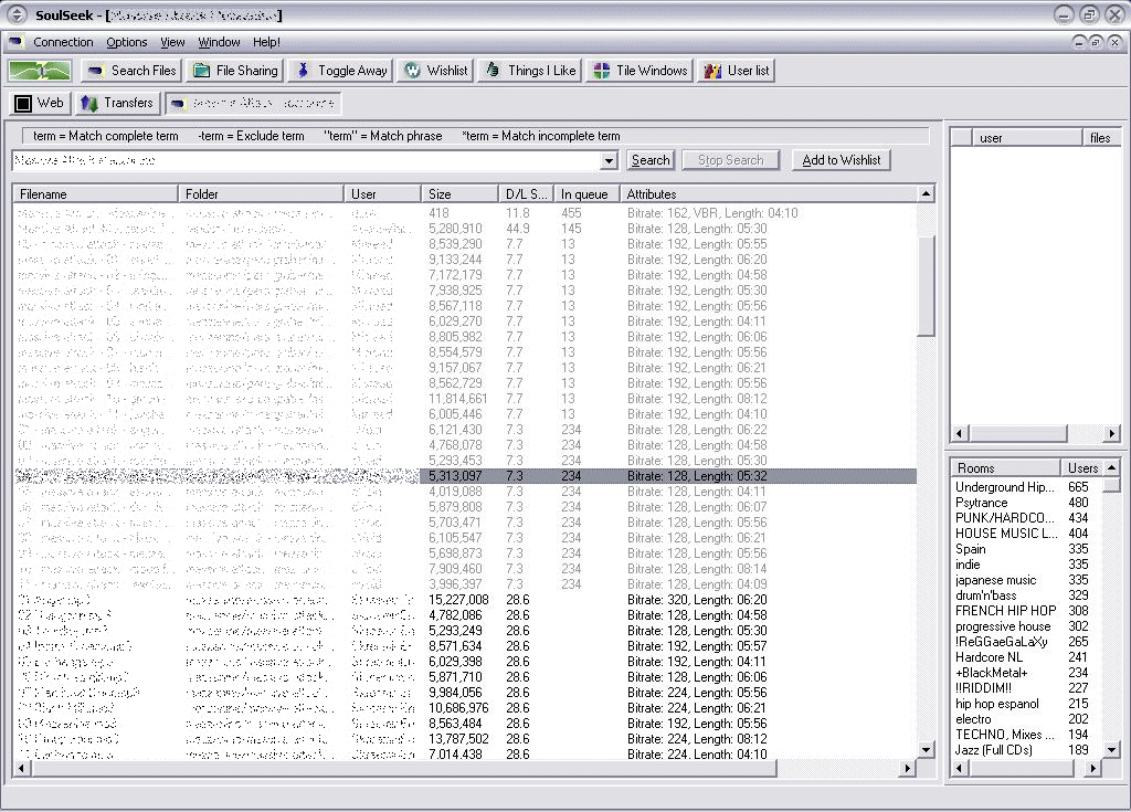 soulseekqt mac sort file results