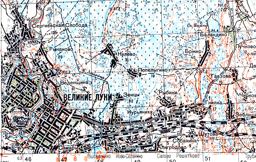 Старая карта великих лук