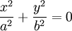 \frac{x^2}{a^2}+\frac{y^2}{b^2}=0