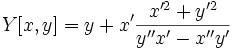 Y[x,y]=y+x'\frac{x'^2+y'^2}{y''x'-x''y'}