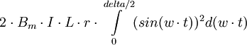 2cdot B_mcdot Icdot Lcdot rcdot intlimits_0^<delta/2></p><p> (sin(wcdot t))^2 d(wcdot t)» width=»» height=»» /> каждая,</p><p>в создании крутящего момента не участвуют.</p><p>Для вычисления момента инерции ротора его можно считать в первом приближении сплошным однородным цилиндром с моментом инерции</p><p>, где — масса цилиндра (ротора), — радиус цилиндра (ротора).</p><h3><span class=