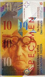 Портрет Ле Корбюзье на банкноте в 10 франков